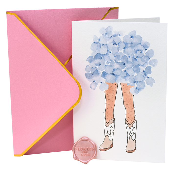 Blue Hydrangea Hairy Man In Boots