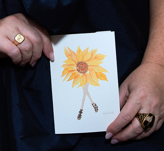 Sunflower With Legs No. 1 | Original Flowers With Legs® Watercolor Painting Collection