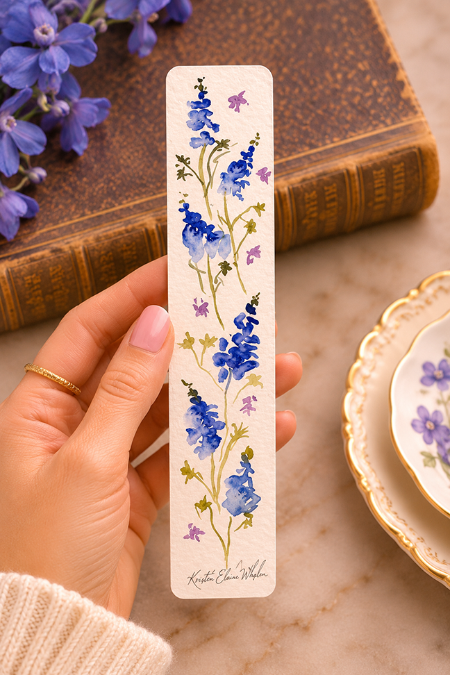 The Blue Castle | Original Hand Painted Watercolor Bookmark