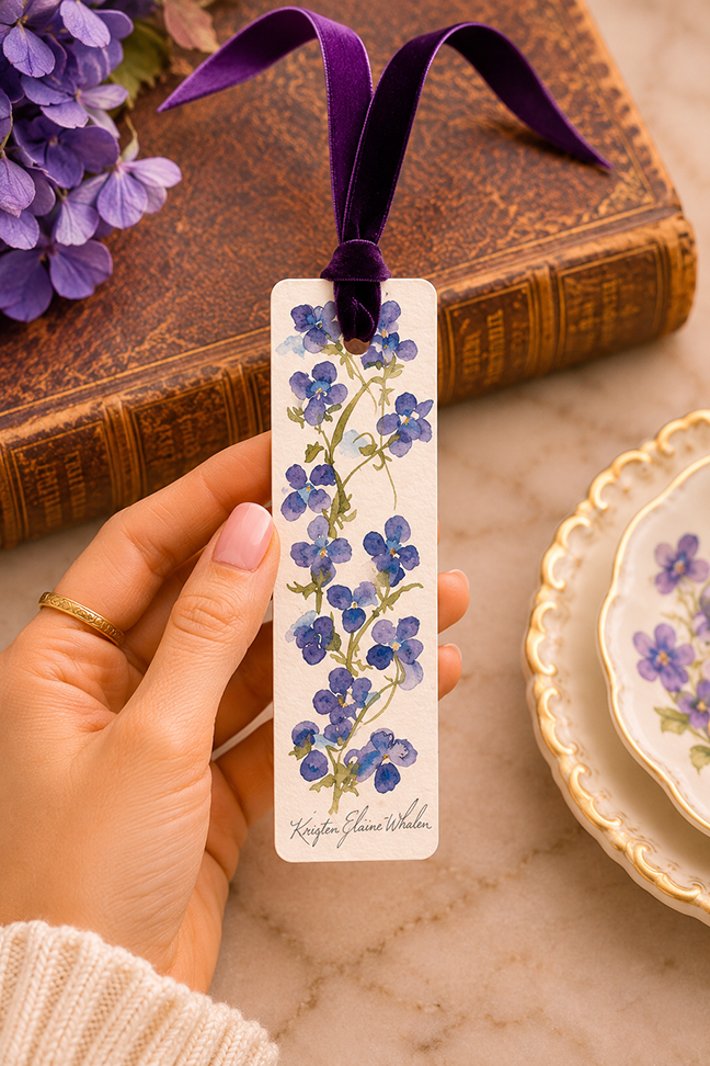 The Violet Hour | Original Hand Painted Watercolor Bookmark