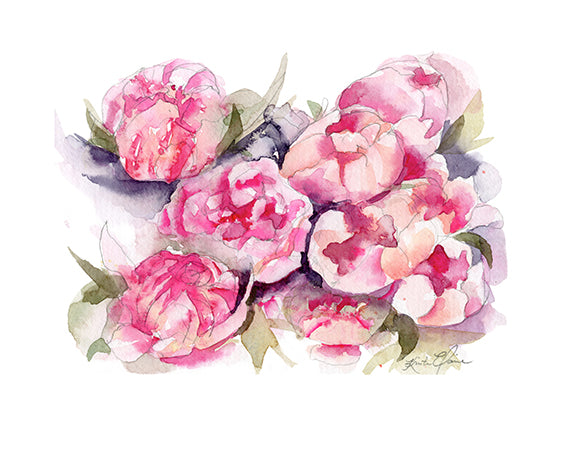 Pink Peonies Study No. 1, Limited Editon Print