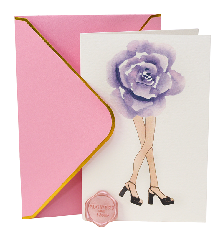 Purple Rose In Black Heels
