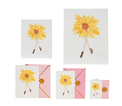 Sunflower With Legs No. 1 | Original Flowers With Legs® Watercolor Painting Collection