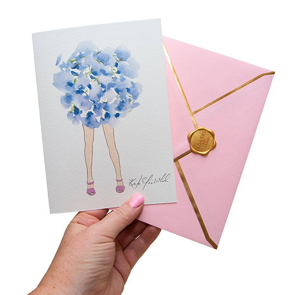 Purple Hydrangea | Original Flowers With Legs® Watercolor Painting