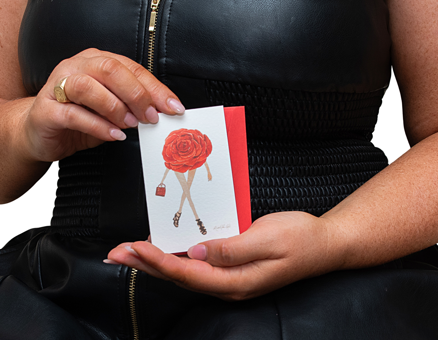 Red Rose With Legs | Original Flowers With Legs® Watercolor Painting Collection