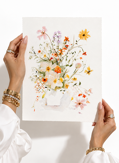 Wildflower Reverie 11x15 | Original Flowers With Legs® Watercolor Painting Collection