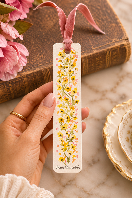 The Enchanted April | Original Hand Painted Watercolor Bookmark