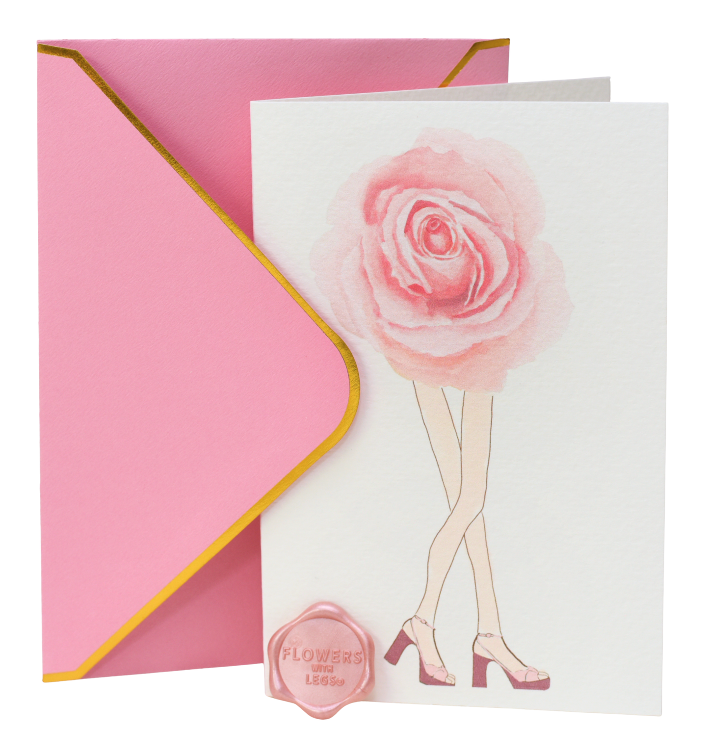 Pale Pink Rose In Pink Sandals
