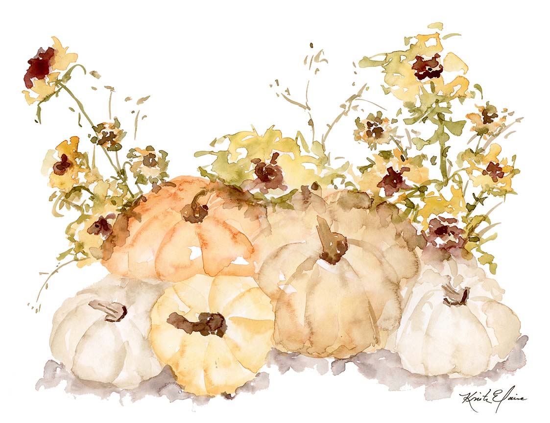 Pumpkins & Sunflowers Watercolor Workshop October 10, 2025