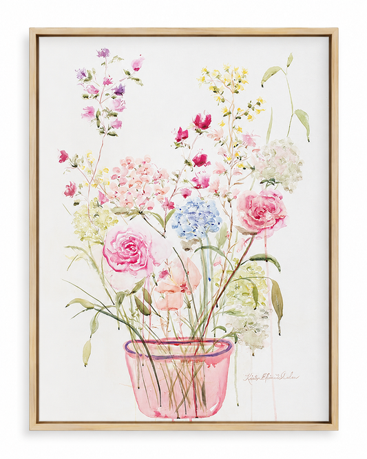 She Had Places To Grow 30x40 | Original Flowers With Legs® Watercolor Painting Collection